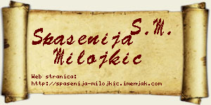 Spasenija Milojkić vizit kartica